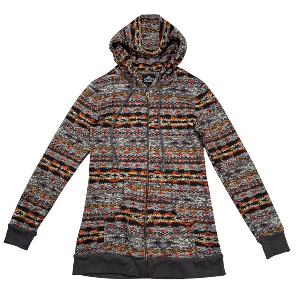 Angie Aztec Southwest Geometric Boho Hoodie Small Western Casual